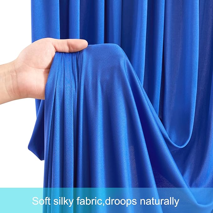 40ft x 12ft Royal Blue Backdrop Curtains Wrinkle Free Backdrop Curtain - Image 6
