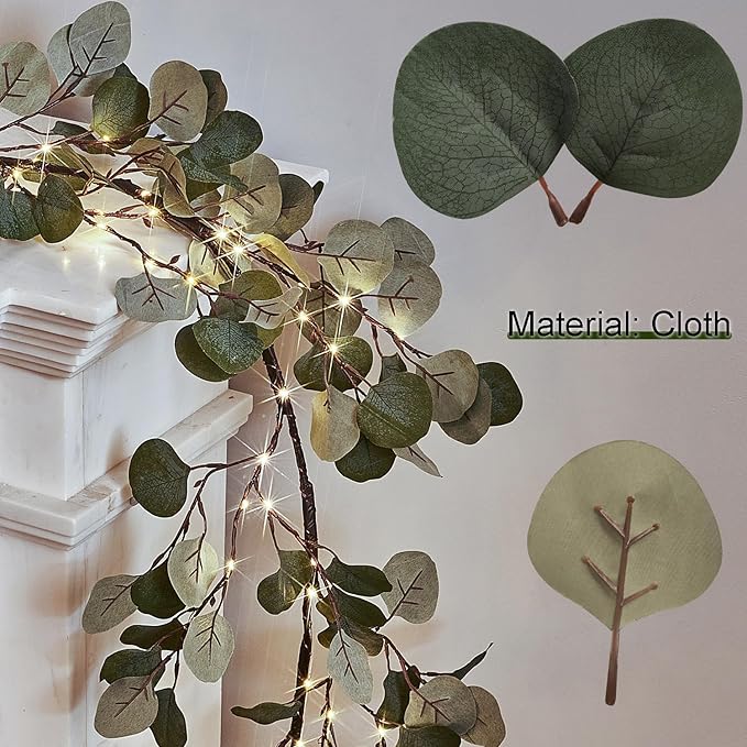 Birchlitland Decorative Garland Lights 6FT 96 LED Fairy Lights, Lighted - Image 3