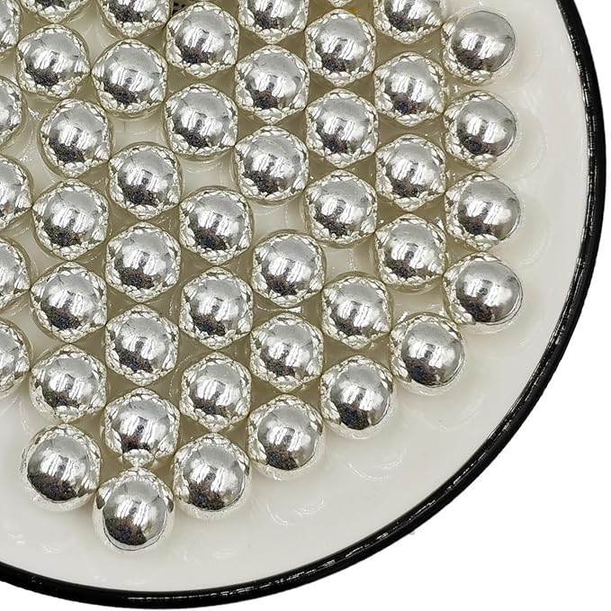 Silver Pearl Sugar Sprinkles 3.53 oz, 14mm Candy Pearls Ideal by Clonynix