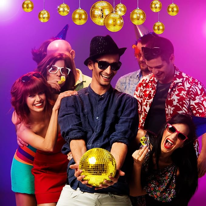 WILLBOND 12 Pack Disco Ball Mirror Ball - Image 5