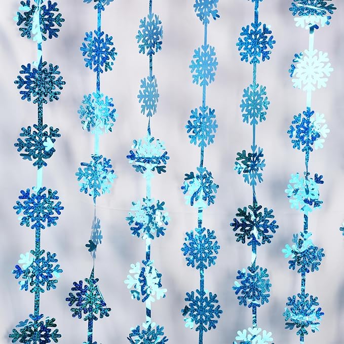 BRAVESHINE Blue Party Snowflake Backdrop - Image 2