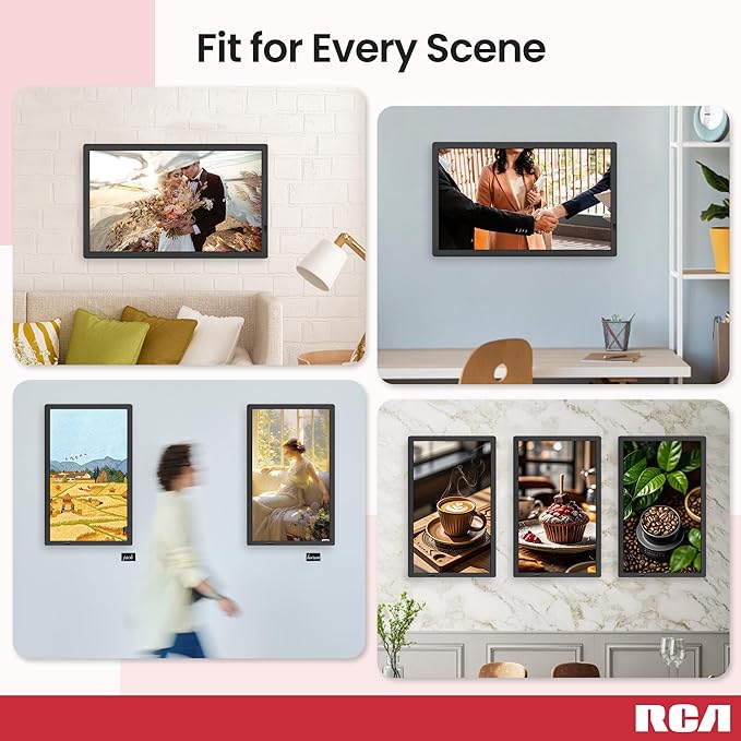 RCA 21.5" Large WiFi Digital Picture Frame Electric Uhale Frames - Image 9