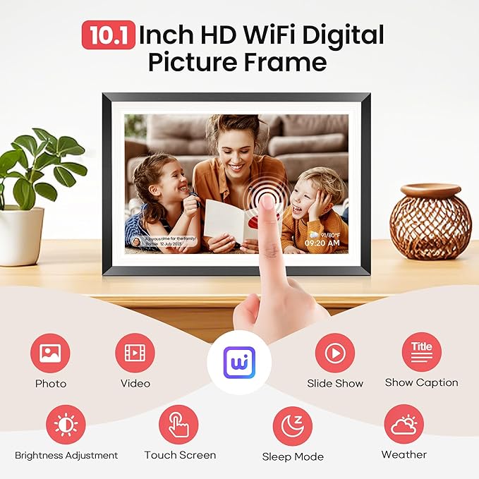 RCA 10.1" WiFi Digital Picture Frame, Electronic Photo Frames 32GB Storage - Image 3