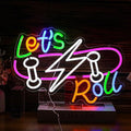 Let’s Roll Neon Sign Dimmable LED Skateboard Sign Light USB Cool Neon Light by BNEMCEZHLEDNEONSIGN