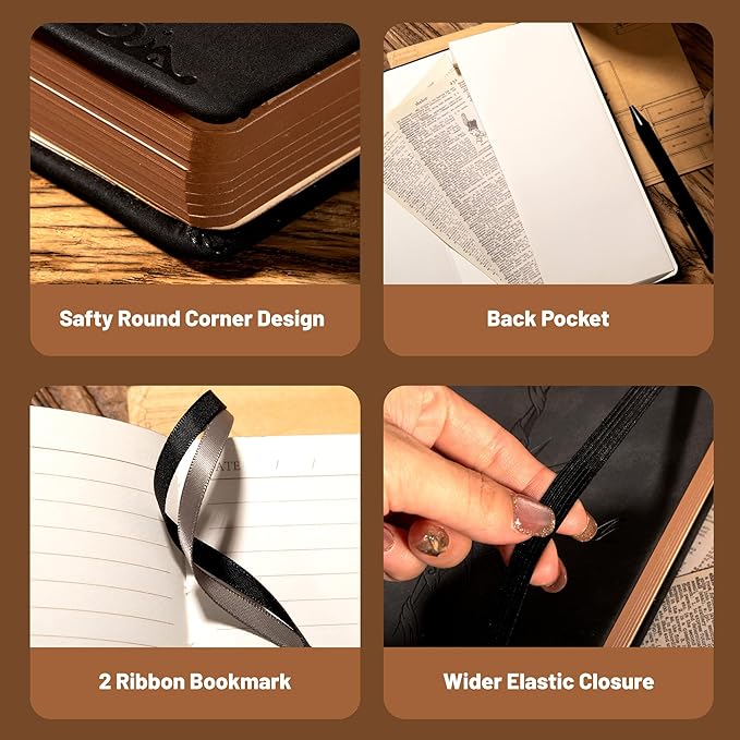 CAGIE Compass Leather Notebook Journal - Image 6