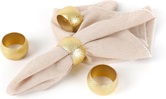 Gold Napkin Rings Set of 12 - Image 8