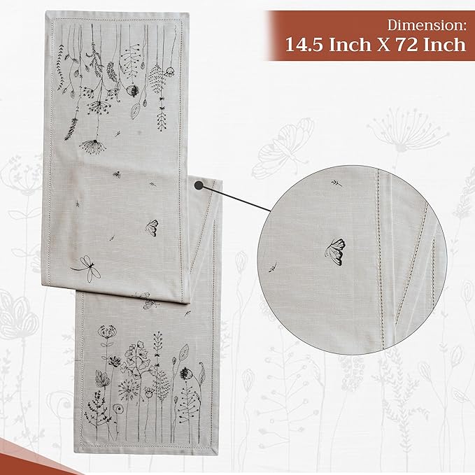 Maison d' Hermine Table Runner 100% Cotton Single Layer Table Runners 72 inches - Image 4