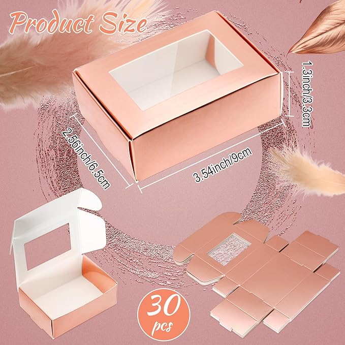 Zonon 30 Pcs Soap Boxes for Homemade Packaging, Mini Kraft Treat Boxes - Image 2