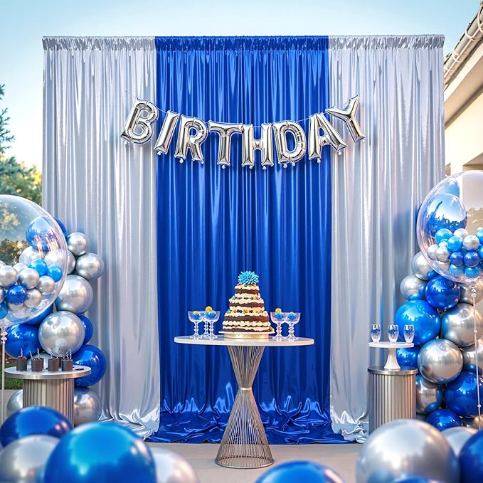 20ftx10ft Royal Blue Sequin Backdrop Curtain Panels - Image 8