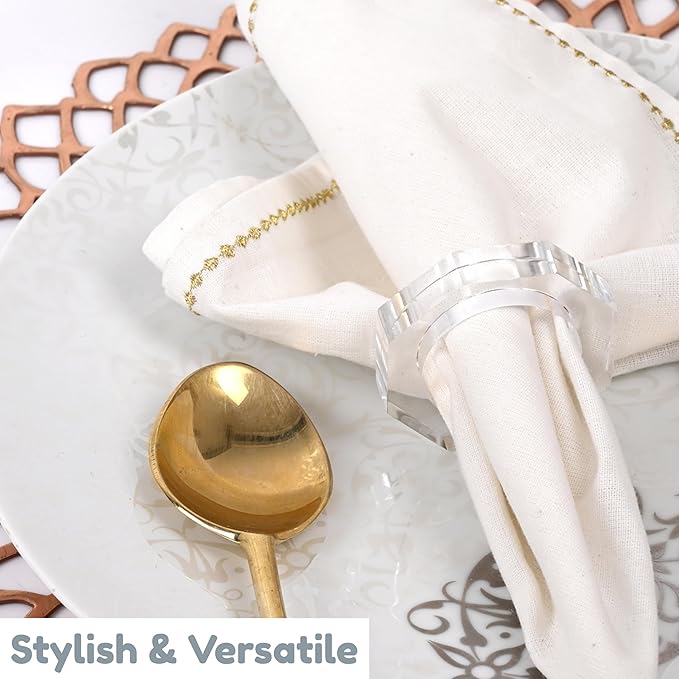 Acrylic Napkin Rings Set of 12 - Image 7