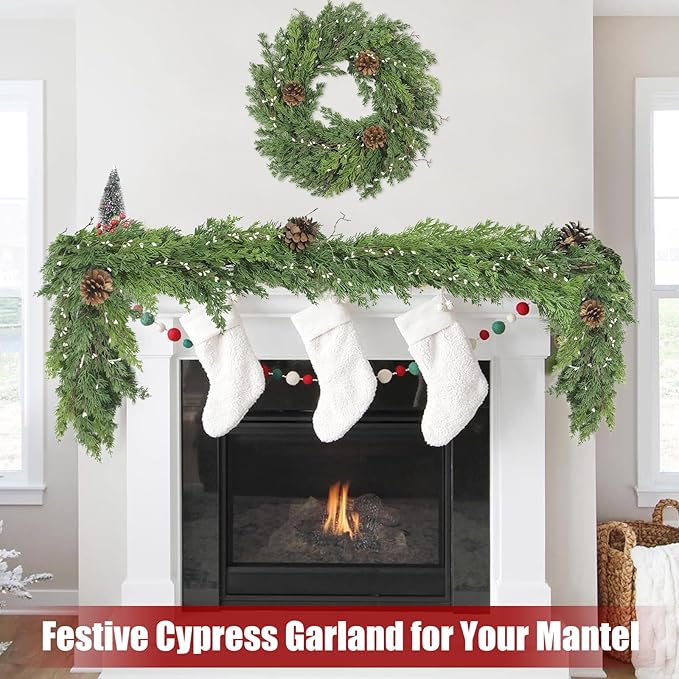 Artgar 6 Ft Christmas Cedar Garland - Image 4