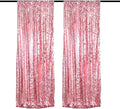 JYFLZQ Pink Payette Sequin Backdrop Curtains 4ft x 8ft 2 Panels Shimmer Wall by JYFLZQ