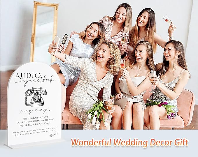 Audio Guest Book Sign, Audio Guest Book Wedding Phone, Bridal Shower Decor - Image 5