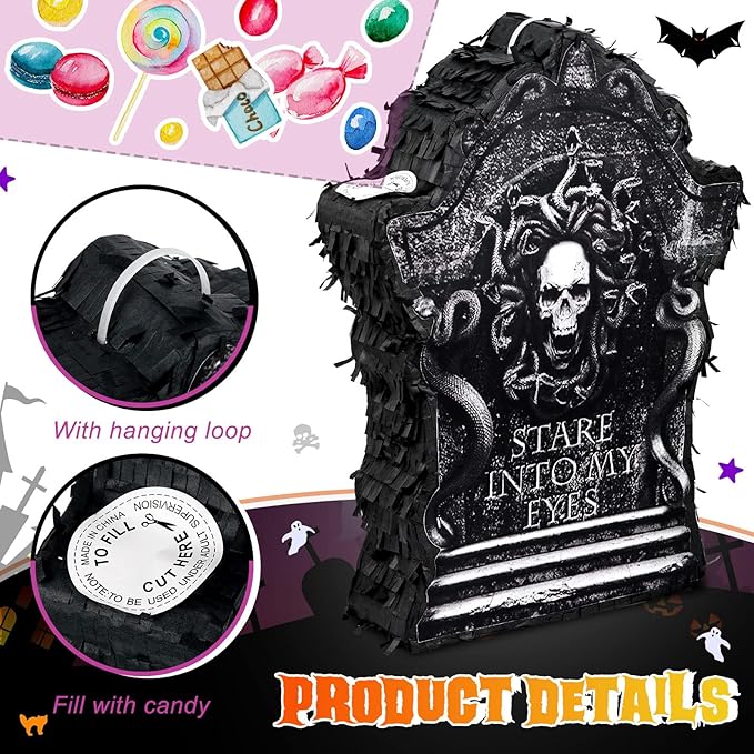 Halloween Tombstone Piñata Halloween Confetti Spooky Ghost Piñata - Image 4