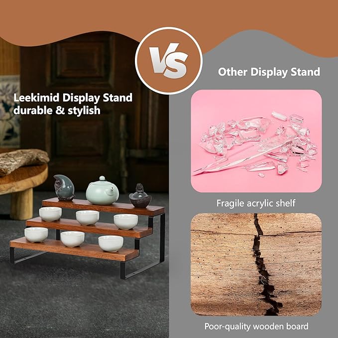 3 Tier Wooden Display Riser Stand Perfume Organizer - Image 6