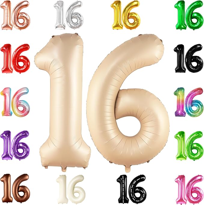 KatchOn, Giant Caramel 16 Balloon Numbers by KatchOn
