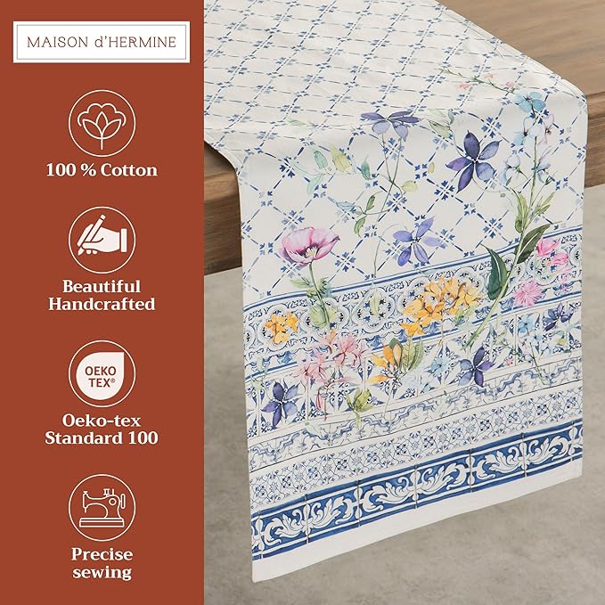 Maison d' Hermine Table Runner 100% Cotton Double Layer Table Runners 108 - Image 2