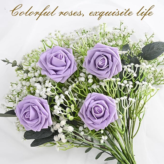BLEUM CADE 36Pcs Artificial Flowers Fake Roses - Image 6