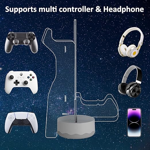 Headphone Controller Stand Light up, 16 Colors 3D LED Lights Headset Gamepad - Image 4