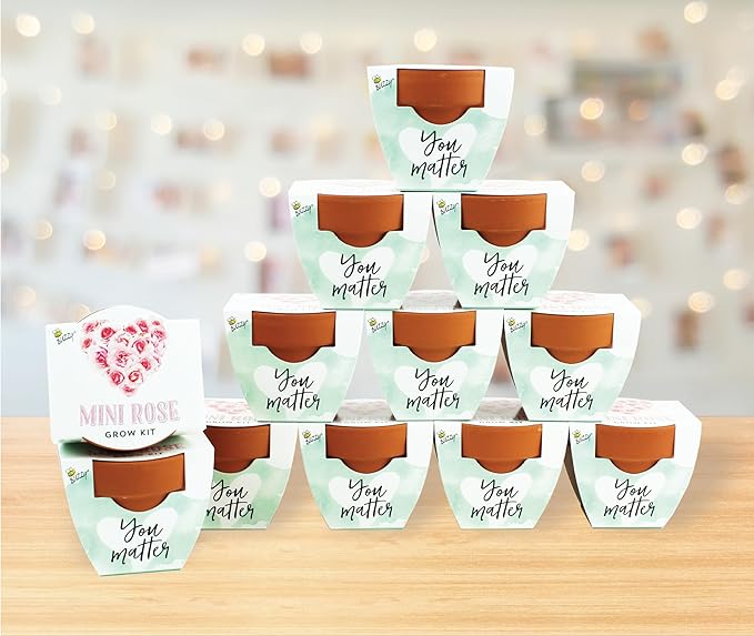 BUZZY Seeds Love Collection Mini Rose Terracotta Grow Pots, Baby Shower Prizes - Image 4
