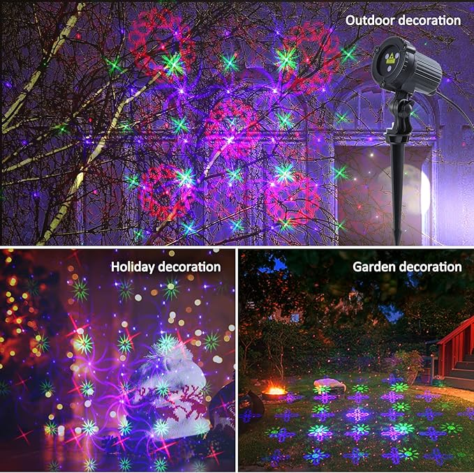 Outdoor Laser Christmas Projector Lights 18 Pattern Decorative Laser Projector - Image 6