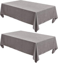 Fitable Linen Textured Square Tablecloths 2 Pack, Washable Fabric Table Clothes by Fitable