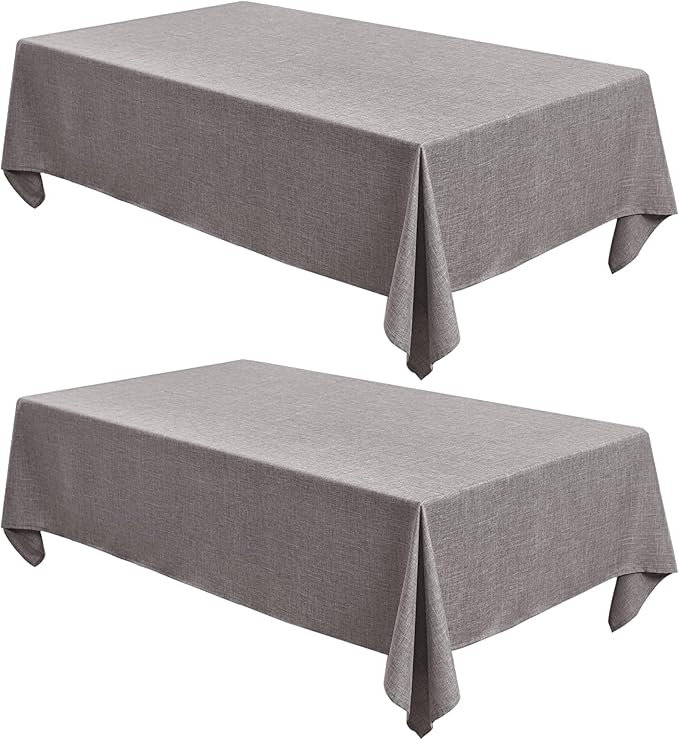 Fitable Faux Linen Tablecloths Rectangle 60 x 120 Inch by Fitable