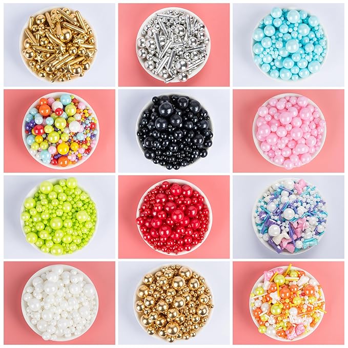 Sugarzy Edible Pearls Sprinkles Cake Decorating, 130g/4.58oz, Baking Ocean - Image 7