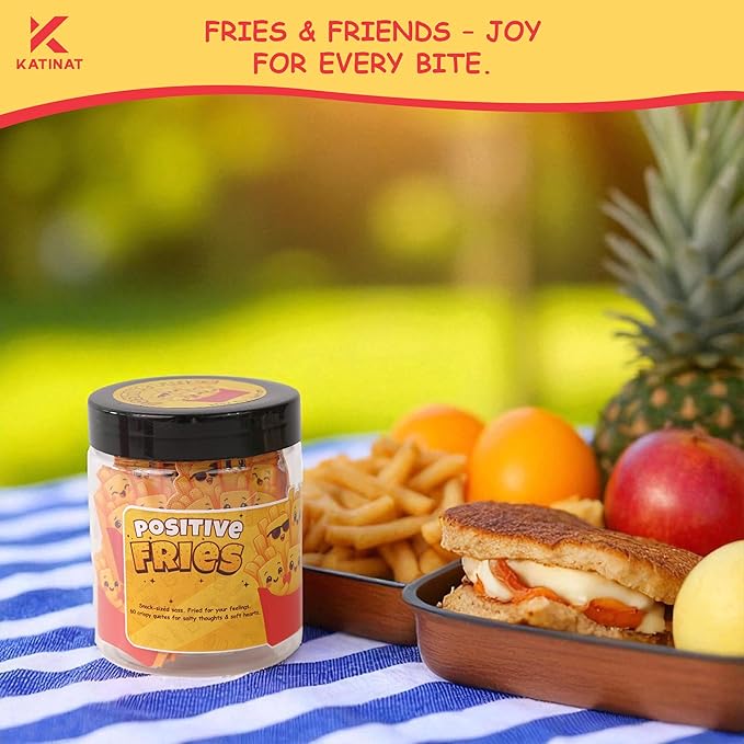 Positive Fries Jar – 60 Funny Affirmation Cards, Emotional Support Fries - Image 5