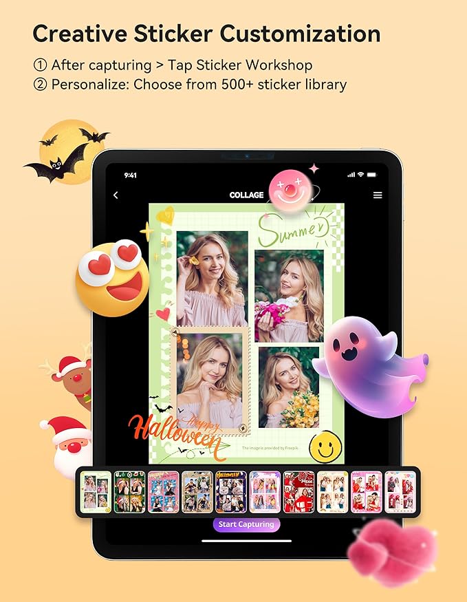 Photo Booth Stand for ipad Customized Logo Metal Selfie Photobooth Machine Fits - Image 4