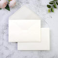 PONATIA 50 PCS/Pack A7 Envelopes, 5.25 x 7.25'' Sparkle Ivory Envelope by ponatia