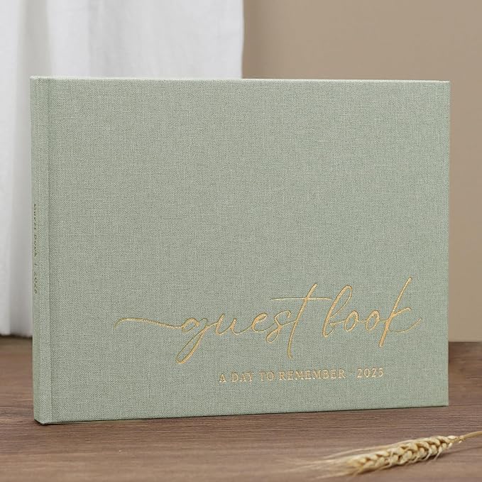 Elegant Guest Book for Wedding Reception, Beautiful Guestbook for Baby Shower - Image 2