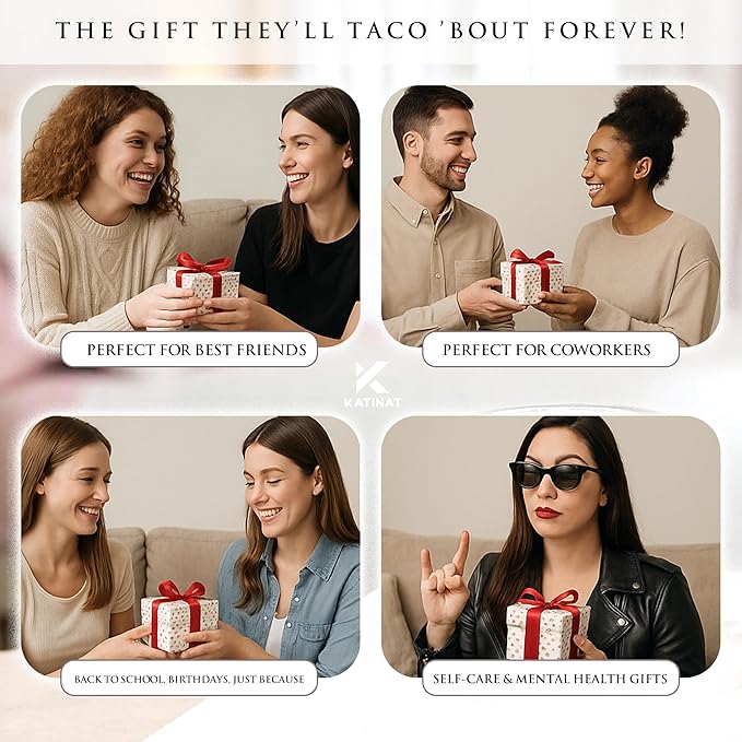 Positive Taco Jar – 60 Funny Emotional Support Taco, Back to School Gift - Image 8