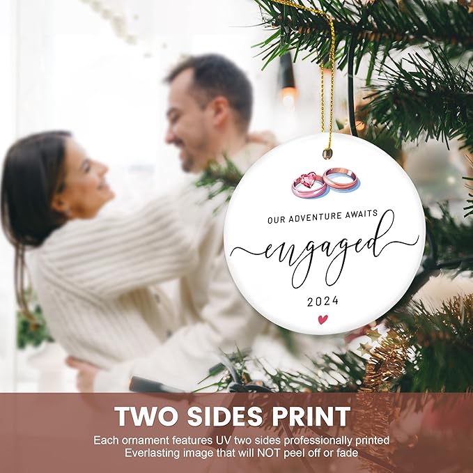 Engagement Christmas Ornament for Newly Engaged - Image 4
