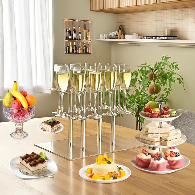 Champagne Tower, Rectangle Acrylic Champagne Display Rack Stand - Image 7