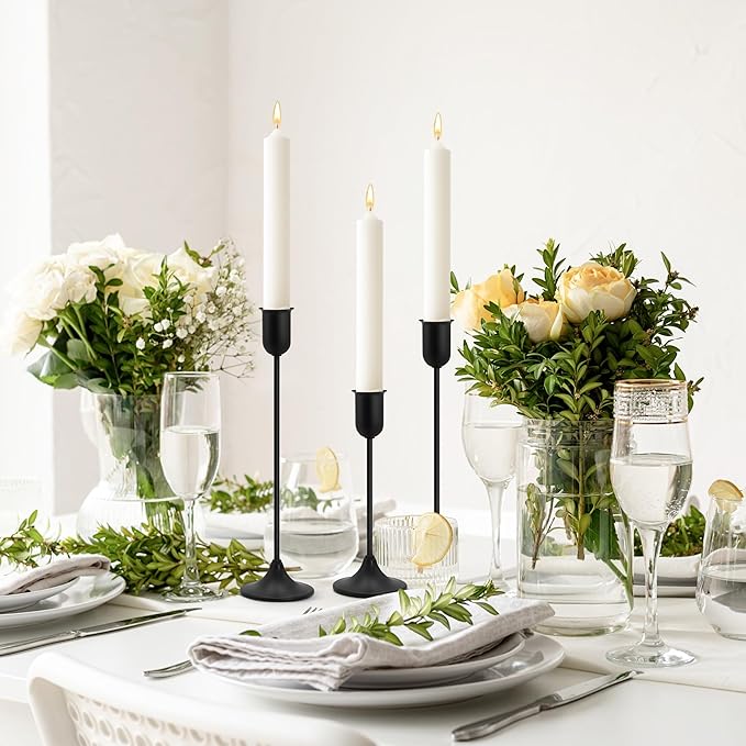 Candle Holder - 3 PCS Candlestick Holders - Vintage Candle Stick Holder - - Image 3