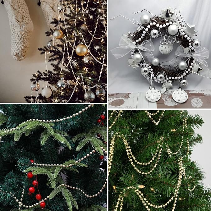 118 FT Pearl Beads Garland for Decoration, 5MM Craft Pearl Beads String Spool - Image 5