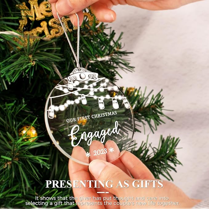 Our First Christmas 'Engaged' Ornament - Image 5