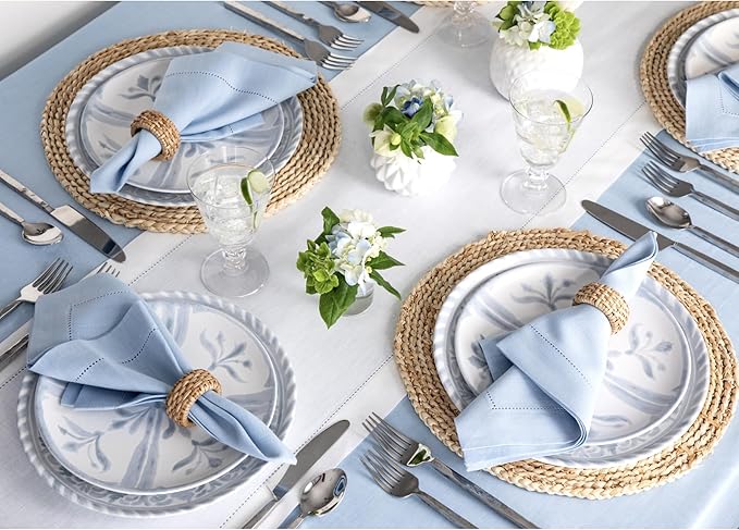 Solino Home Linen White Table Runner 48 Inches - Image 3