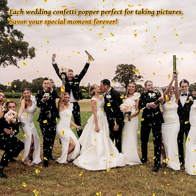 Gold Confetti Cannons 12 Pack - Image 5