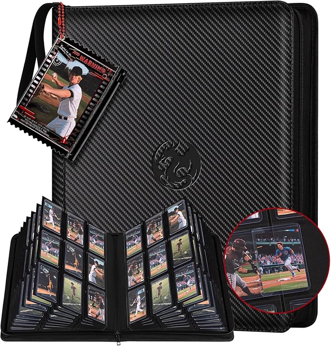 9-Pocket Toploader Binder, Baseball Football Sports Game Cards by pindda