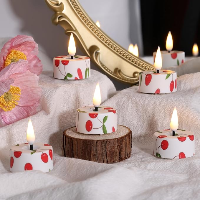 Eywamage Cherry Flameless Tealights - Image 4