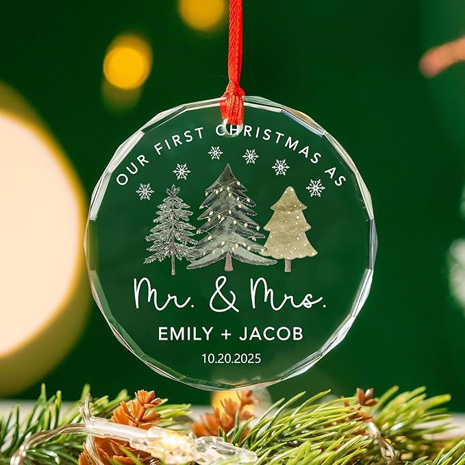 Personalized Glass Ornament 2025 by Noni
