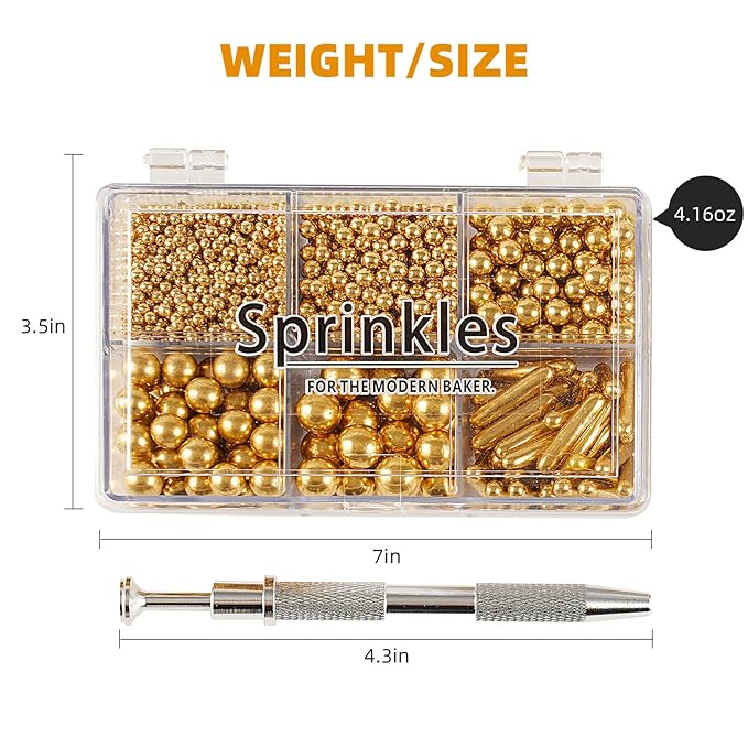 Kasvan Gold Mix Sugar Sprinkles - Image 5