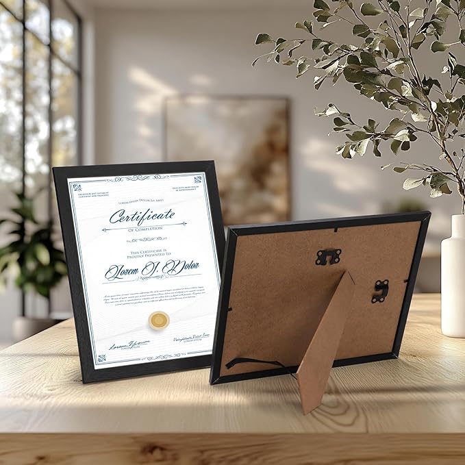 PETAFLOP Bulk Picture Frames 8.5 x 11 Certificate Document Frame Set of 18 - Image 3