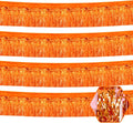 4 Pack 10 Feet Orange Foil Fringe Garland Metallic Tinsel Streamers Banner Wall by Ferwzsr