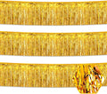 3 Pack 10 Long Gold Metallic Foil Fringe Garland Wall Hanging Tassle Banner by Ferwzsr
