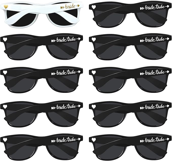 LADY&HOME 10 Pack Bachelorette Party Sunglasses Favors, Bridesmaid and Bride by LADYHOME