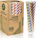 10 inch Long Disposable Paper Straws Bulk by chunspak
