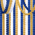Navy-Blue White-Gold Party-Decorations Streamers Garland by OURUOLA